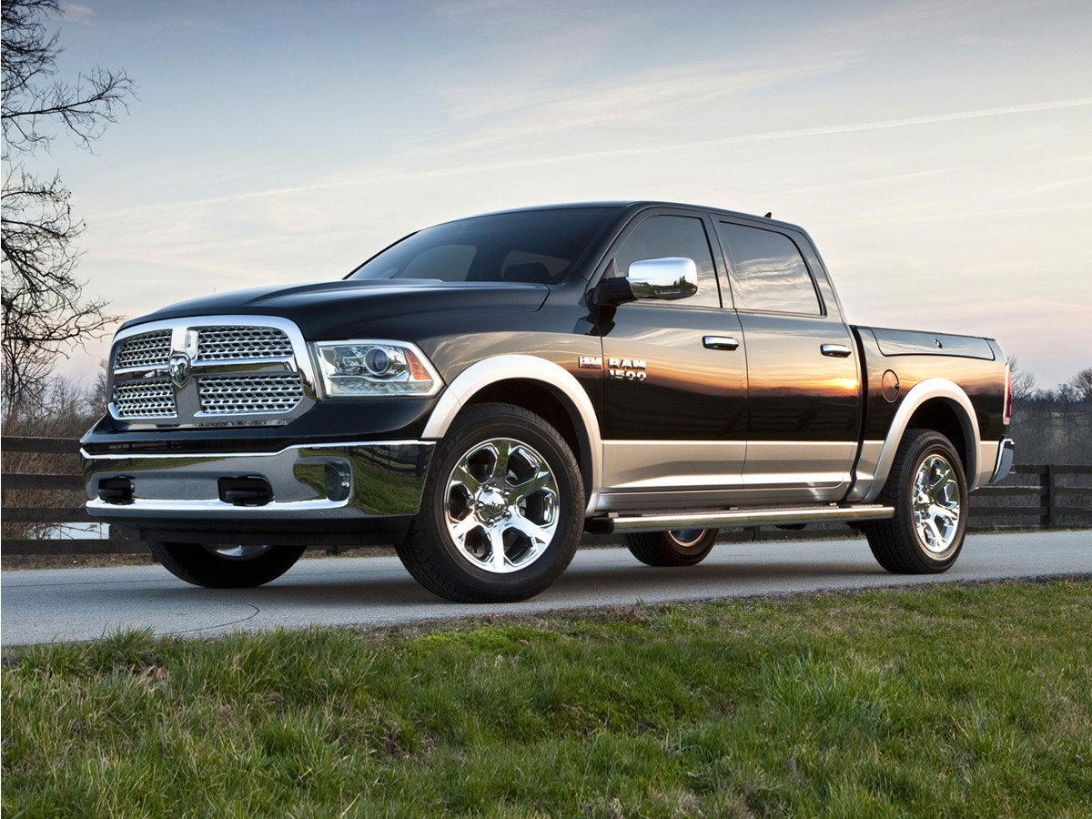 2015 RAM 1500 Laramie Limited 2.0 in Brilliant Black Crystal Pearlcoat — front three-quarter view