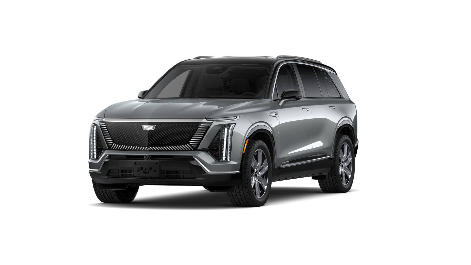 2026 Cadillac VISTIQ Luxury in Argent Silver Metallic — front three-quarter view