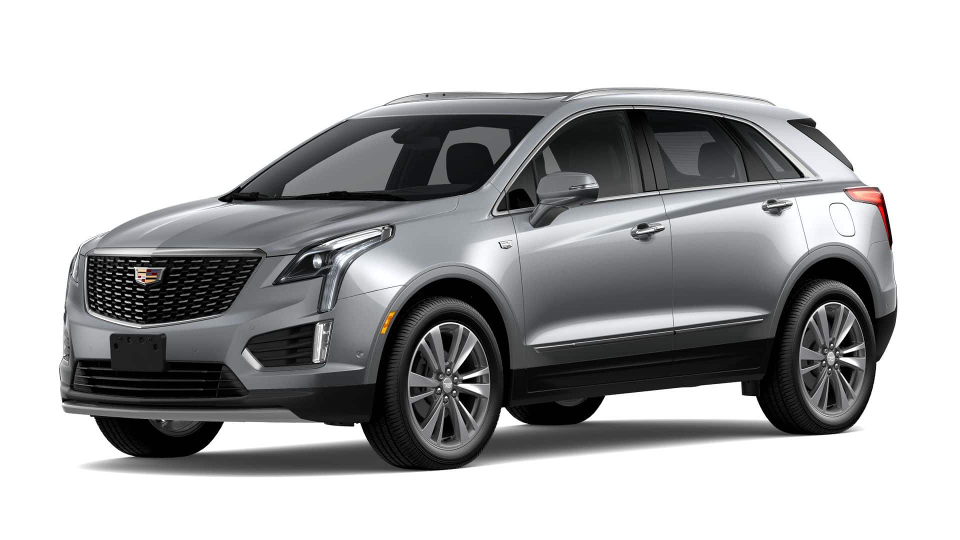 2026 Cadillac XT5 Premium Luxury in Argent Silver Metallic — front three-quarter view