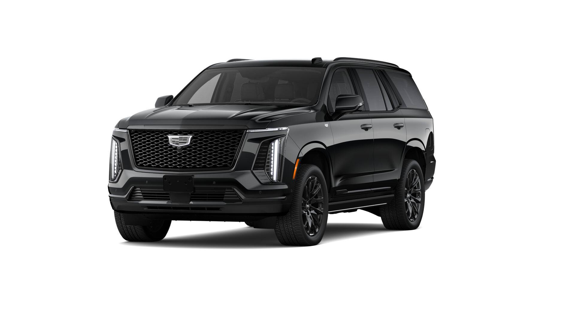 2026 Cadillac Escalade Sport in Black Raven — front three-quarter view
